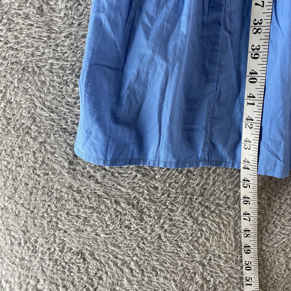American Eagle Outfitters Maxi Sundress Womens M Blue Smocked Strapless Tiered - Picture 5 of 12
